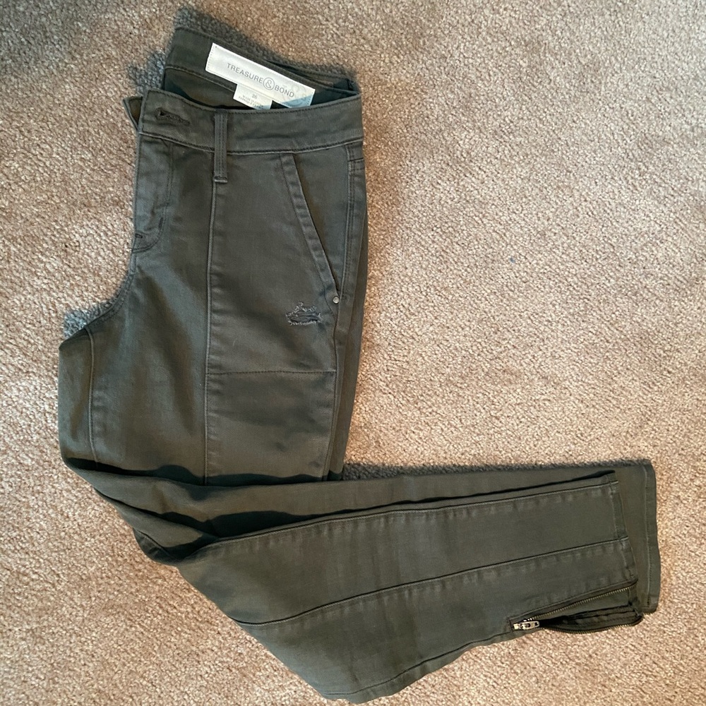 Treasure & Bond Olive Jeans